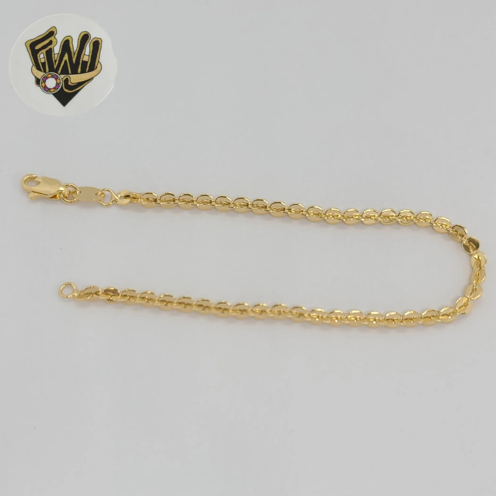 (1-0699-1) Gold Laminate - 3.5mm Circle Link Bracelet - BGF