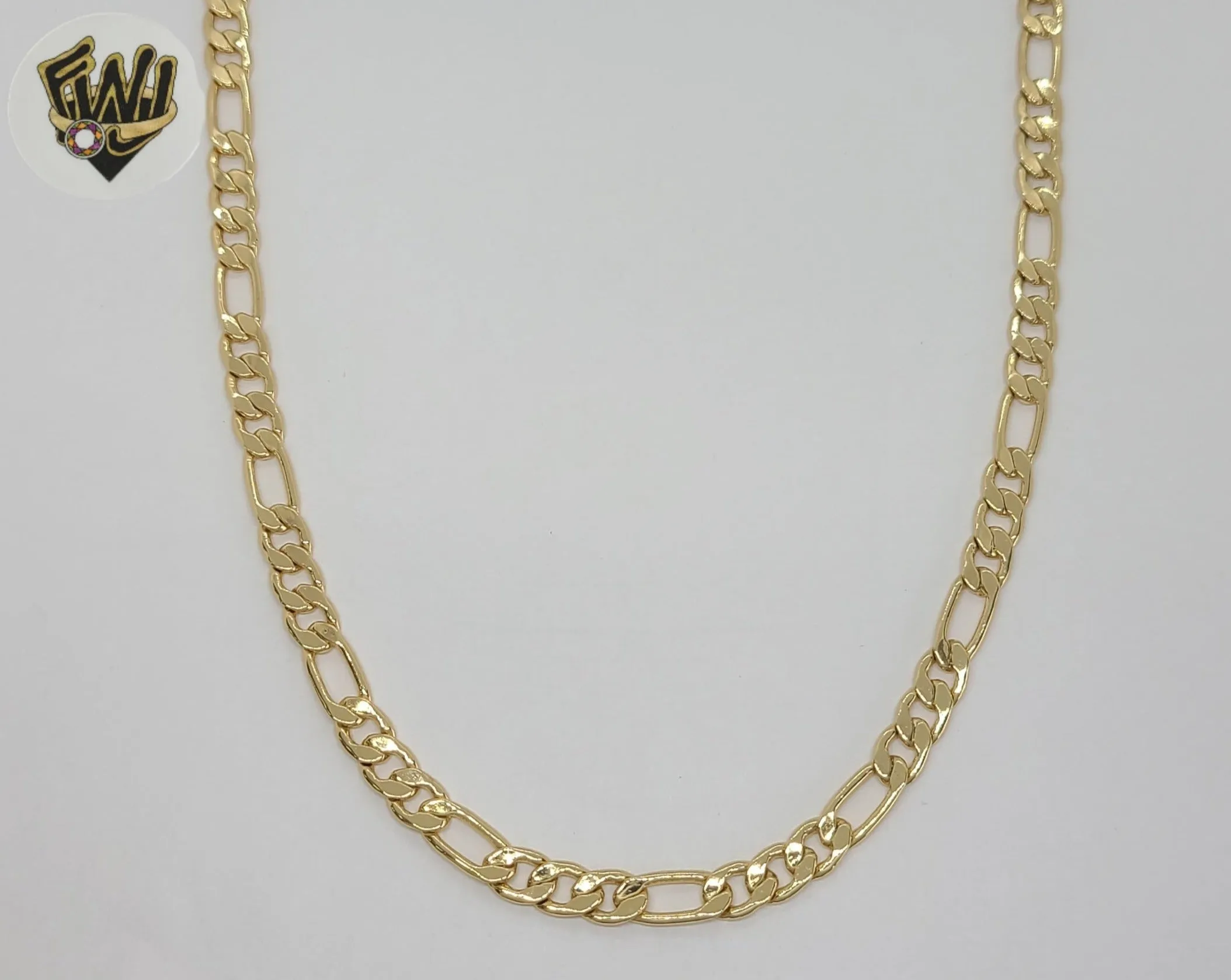 (1-1965-1) Gold Laminate - 6mm Figaro Link Chain - BGO