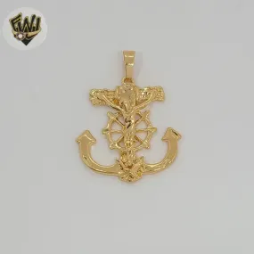 (1-2308-1) Gold Laminate - Anchor Pendants - BGO