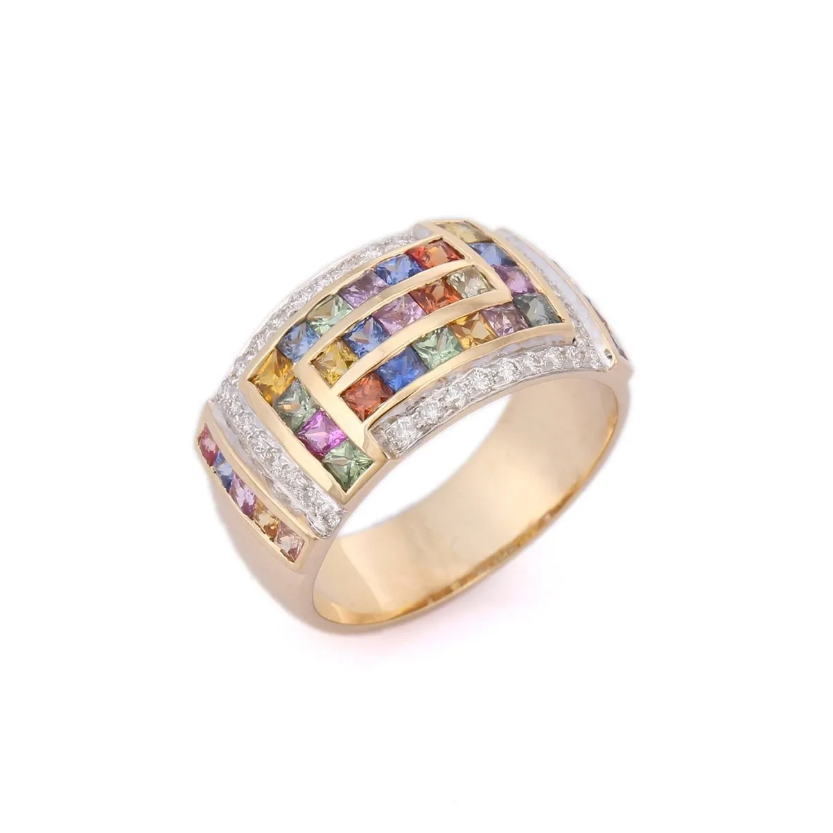 14K Yellow Gold Sapphire Ring