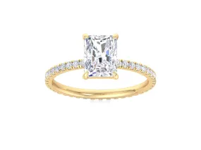 1.70 Carat Radiant Cut Lab Grown CVD Diamond Ring