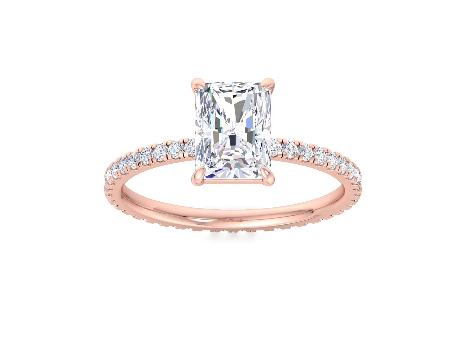 1.70 Carat Radiant Cut Lab Grown CVD Diamond Ring