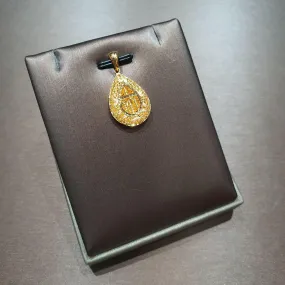 22k / 916 Gold water droplet abacus pendant