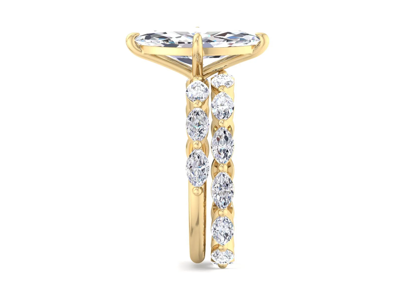 2.50 CT Marquise Cut Lab Grown Diamond Ring