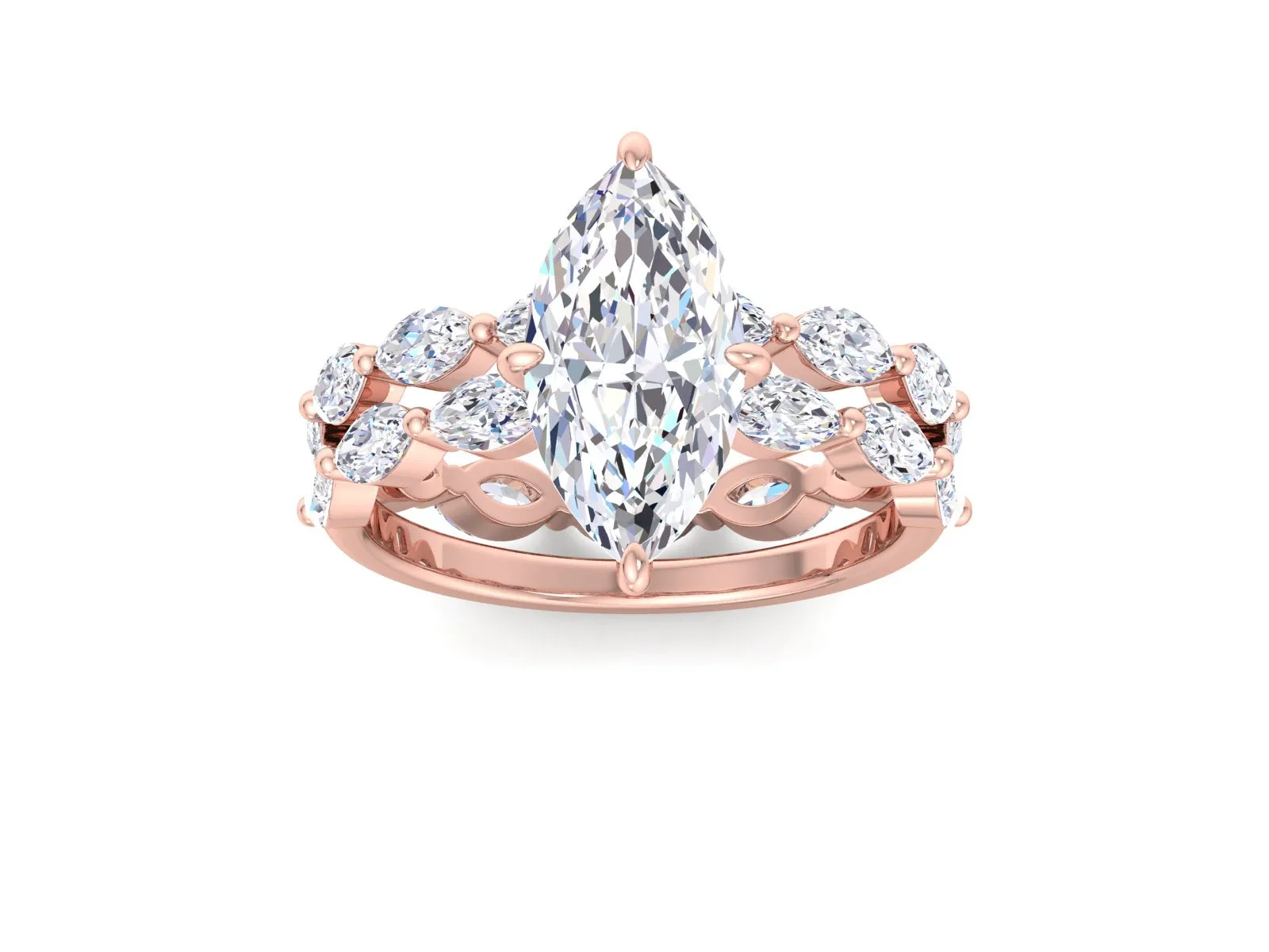 2.50 CT Marquise Cut Lab Grown Diamond Ring