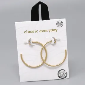 35 MM Metal Hoop Earrings