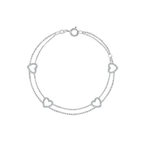 4 Heart Diamond Bracelets