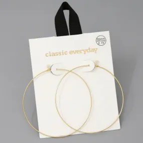 55 MM Basic Hoop Earrings