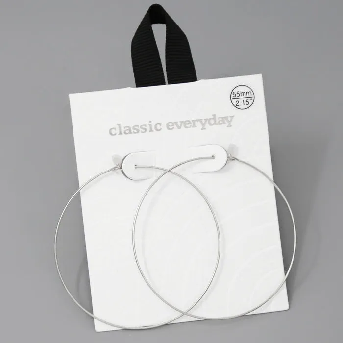 55 MM Basic Hoop Earrings