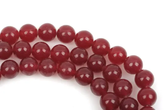 6mm RUBY RED JADE Beads, Maroon Jade, Round Gemstone, Smooth, strand, gjd0202