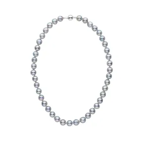 8.5-9.0 mm 16 Inch Silver-Blue Akoya Baroque Pearl Necklace