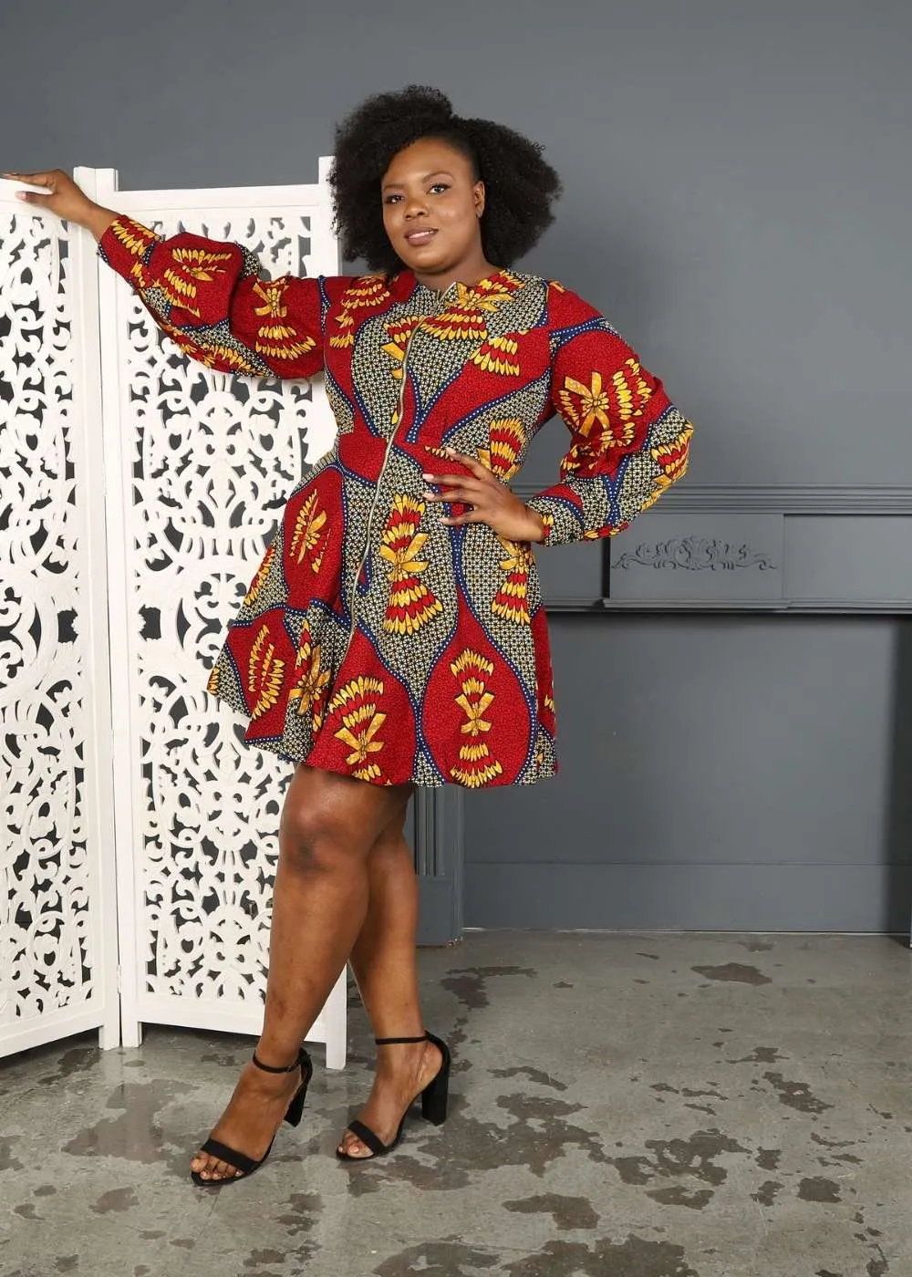 Agara African Print Women's Dress