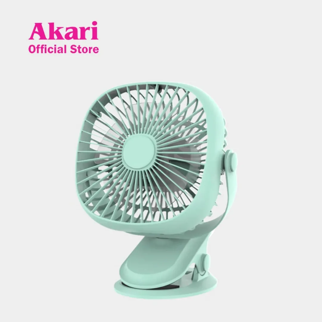 Akari 5 Rechargeable Clip Fan with LED (AJF-5519G)