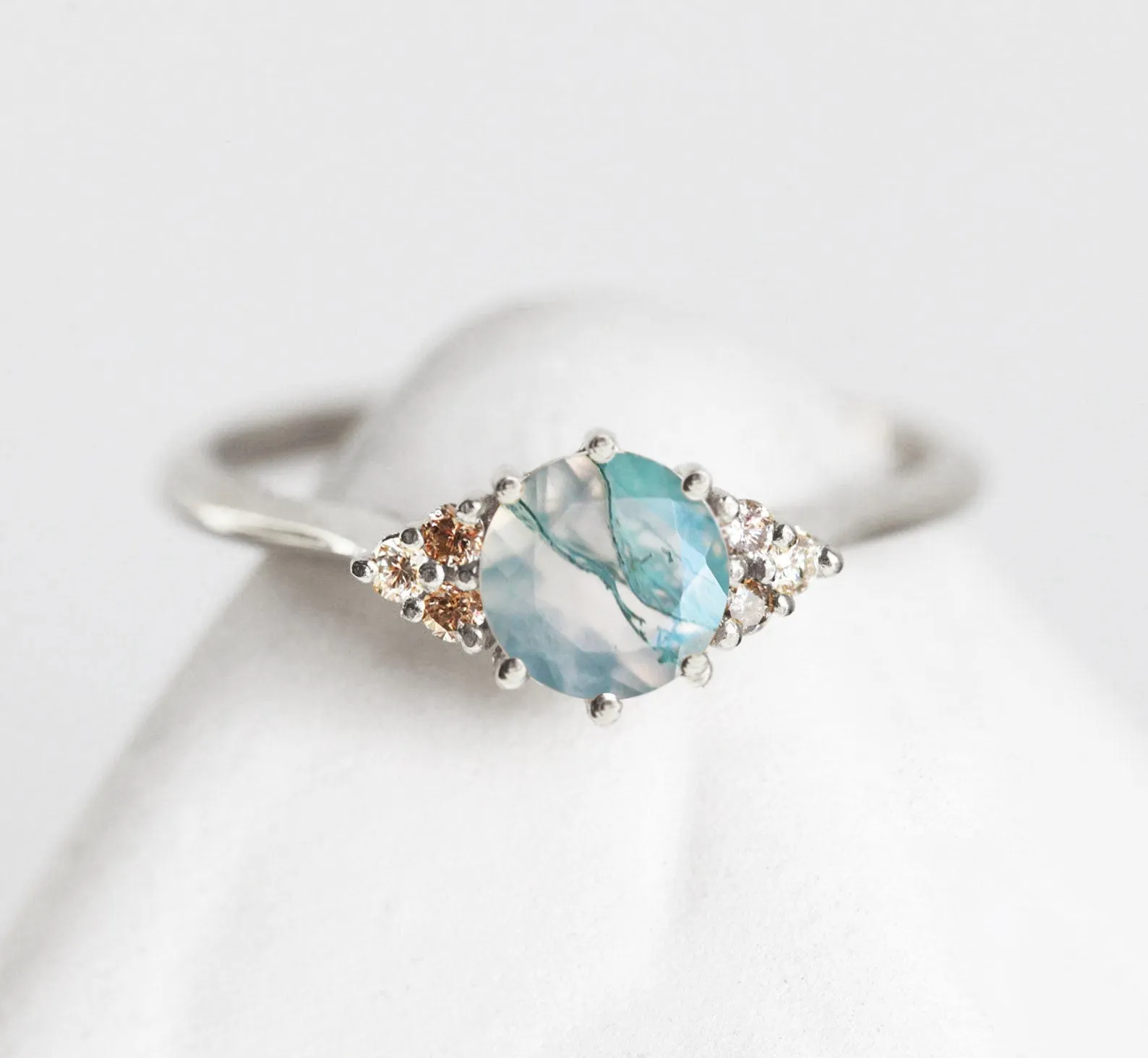 Amy Moss Agate Engagement Ring