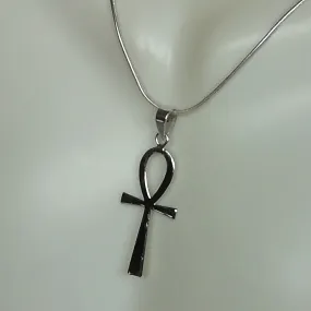 Ankh pendant -Sterling silver pendant- Ankh cross silver pendant - PD34