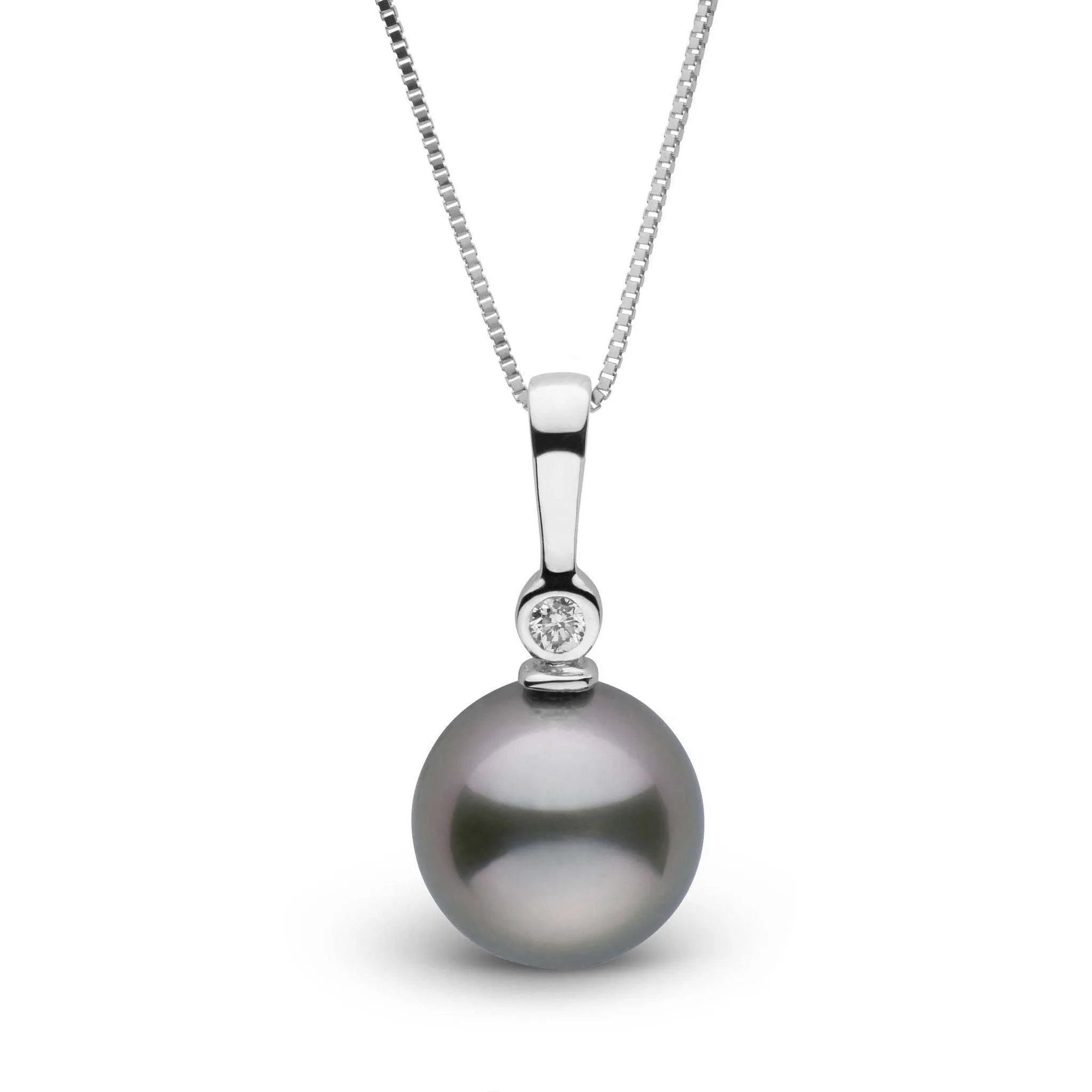 Aspire Collection Tahitian 9.0-10.0 mm Pearl and Diamond Pendant