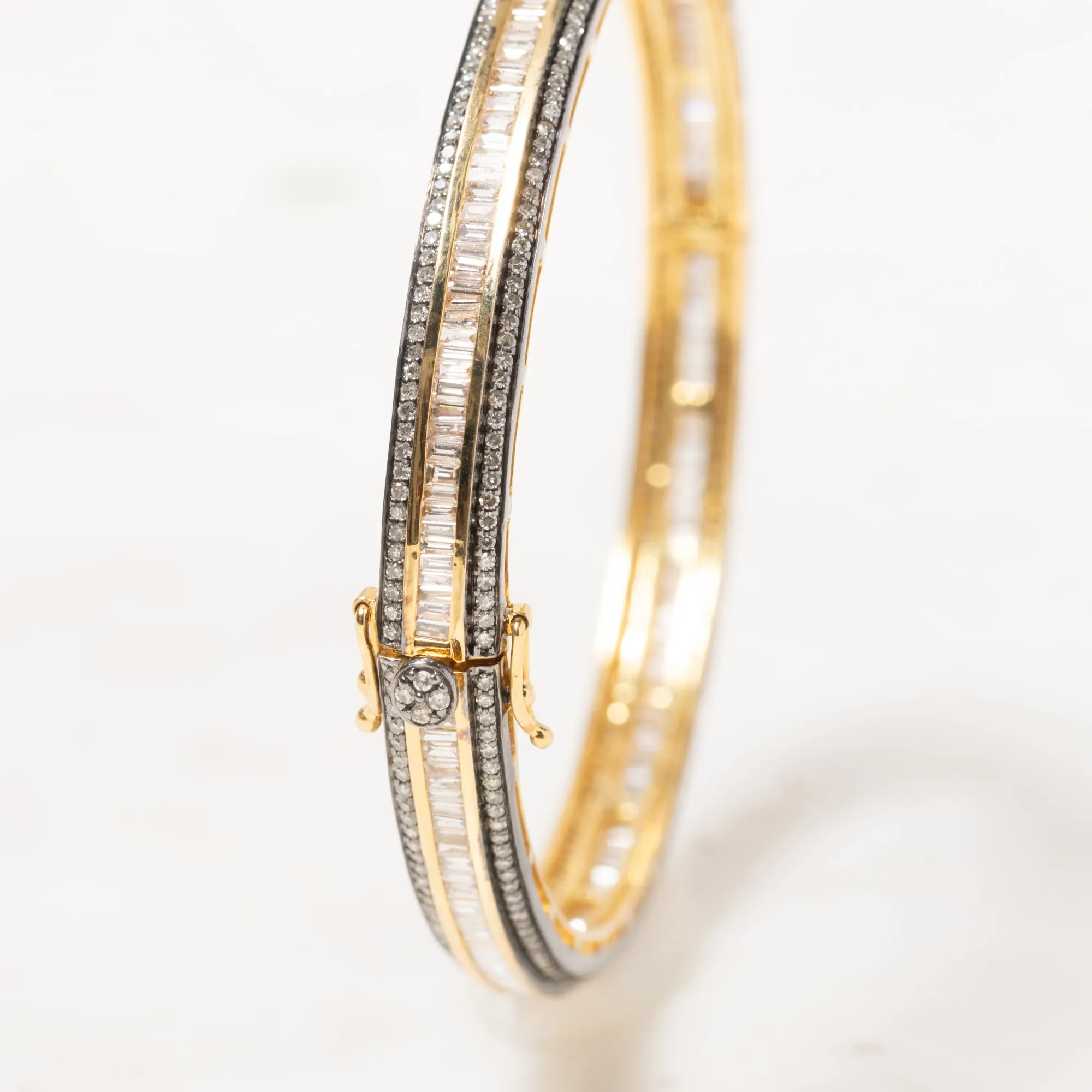 Baguette Diamond Bangle Pair