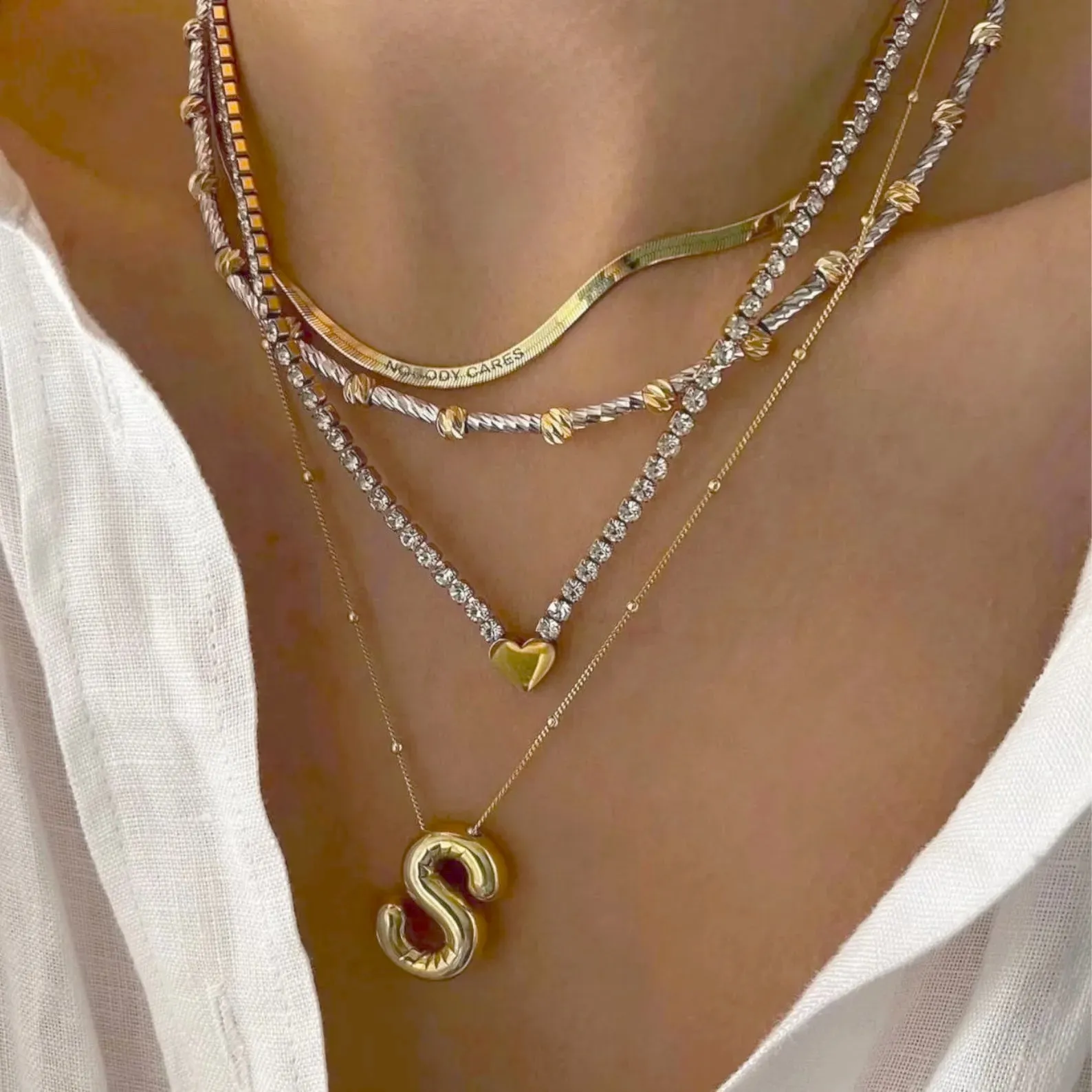 Balloon Initial Necklace