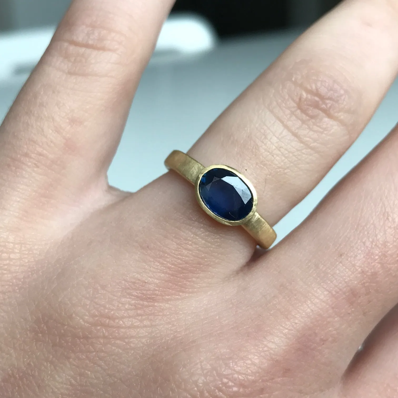 Blue Sapphire Engagement Ring