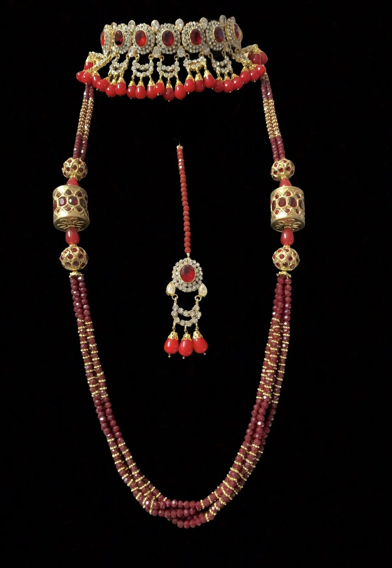 BR39 Mehak red bridal set ( READY TO SHIP)