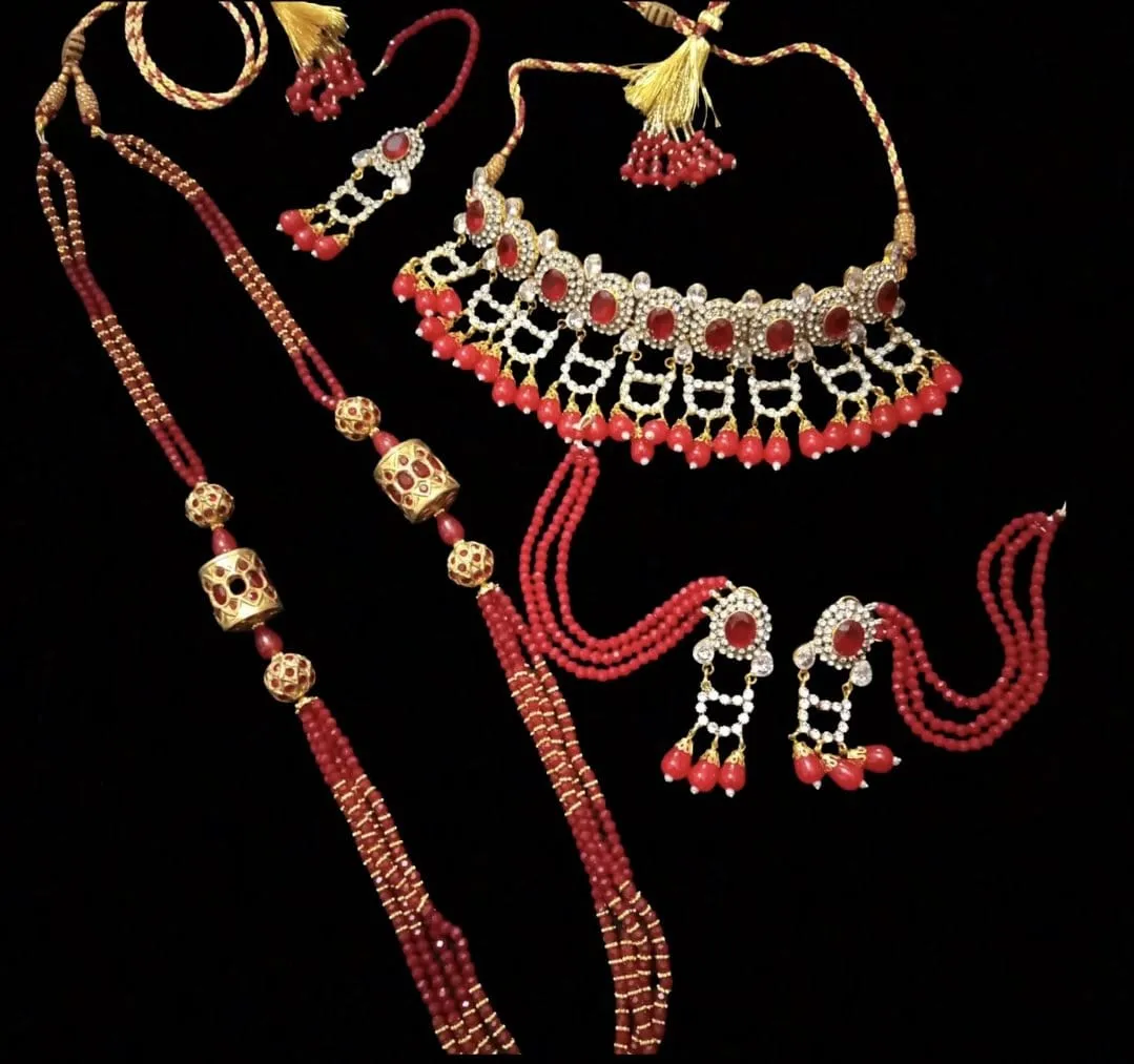 BR39 Mehak red bridal set ( READY TO SHIP)