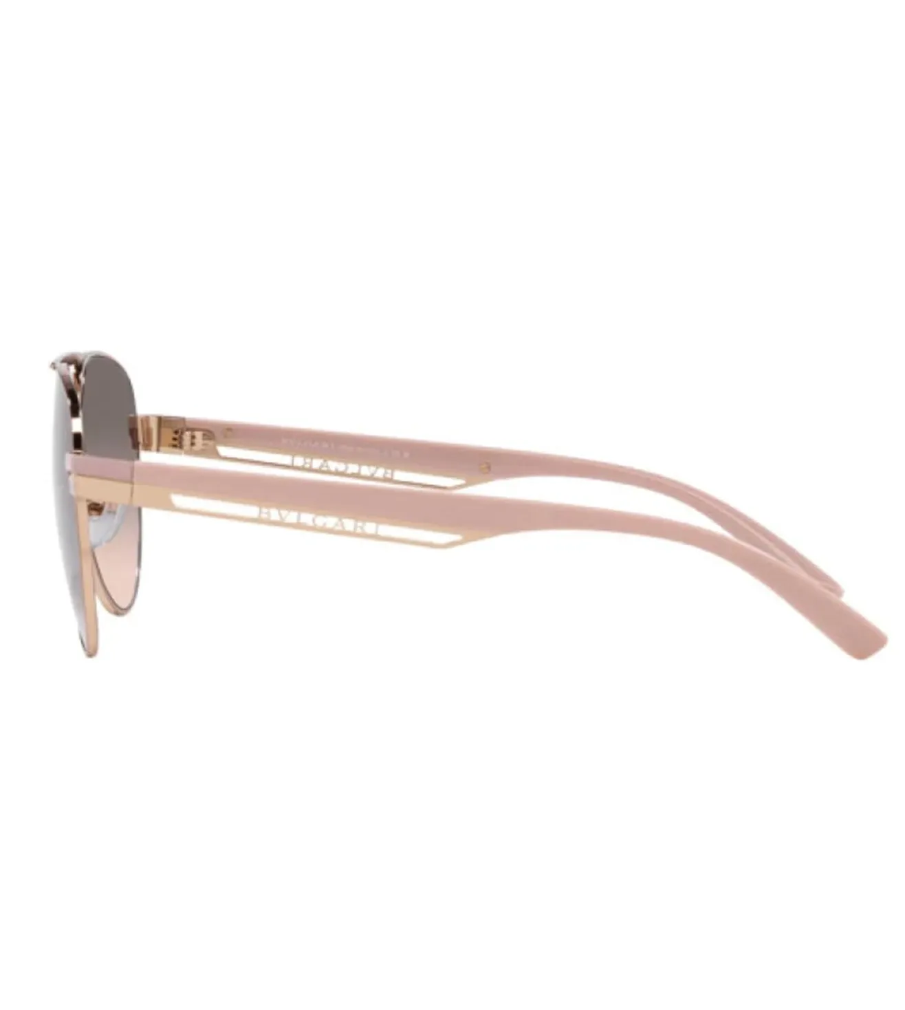 Bvlgari Women Grey Shaded Pink Aviator Sunglasses