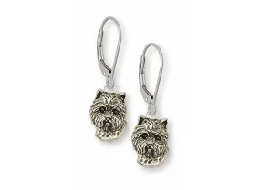 Cairn Terrier Earrings Jewelry Sterling Silver Handmade Dog Earrings CNWT12-LB