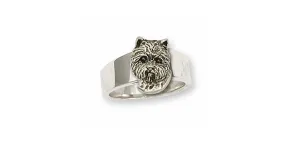 Cairn Terrier Ring Jewelry Sterling Silver Handmade Dog Ring CNWT12-R