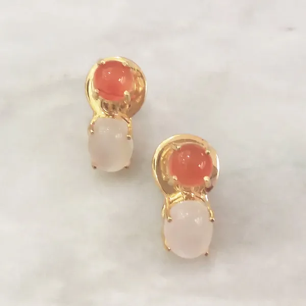 Carnelian & Moonstone Separates Earrings