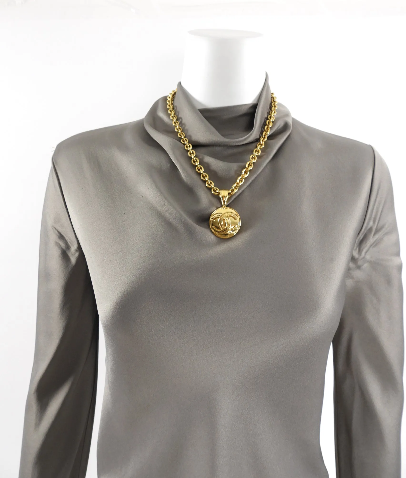 Chanel Vintage 1994 CC Medallion Chain Necklace