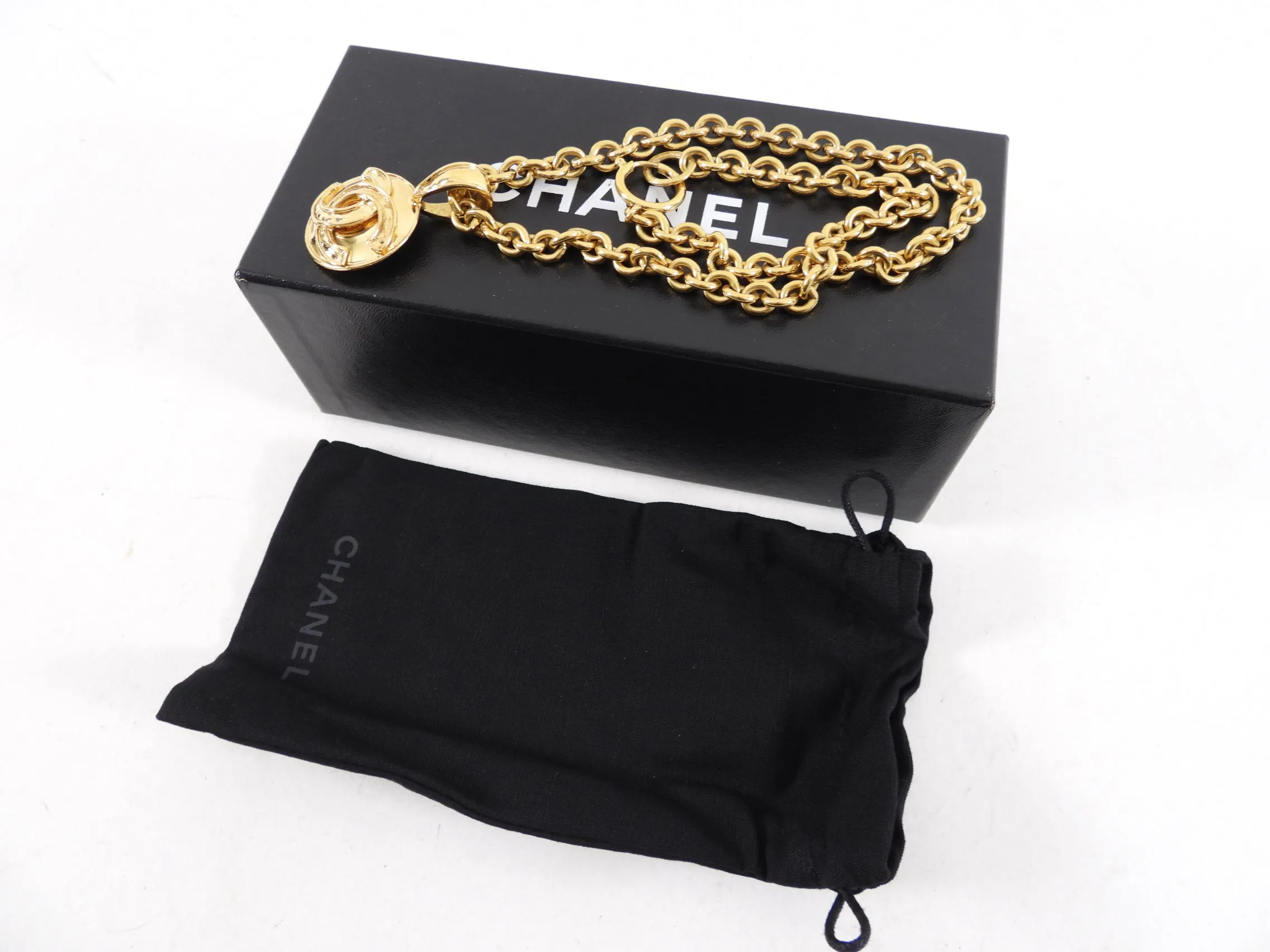 Chanel Vintage 1994 CC Medallion Chain Necklace