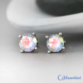 Classic Opalescent Topaz Solitaire Earrings | Moonkist Designs