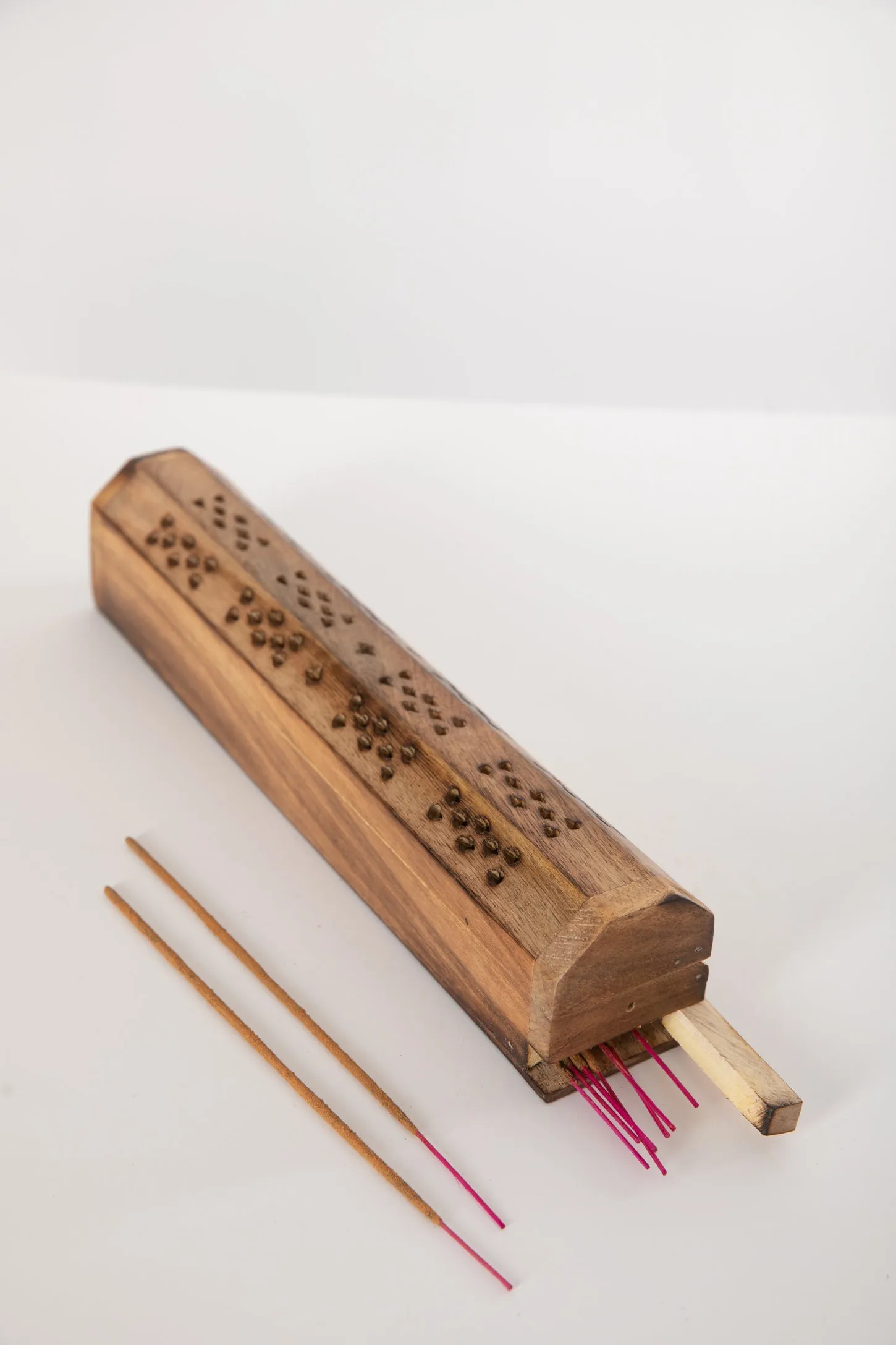 Coffin Carved Wooden Incense Burner