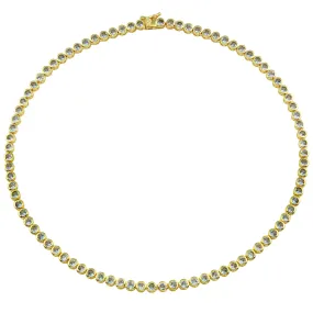 Colored Bezel Tennis Choker