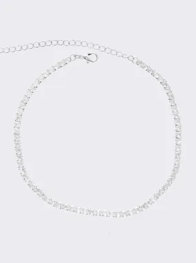 Cubic Zirconia Tennis Choker Necklace