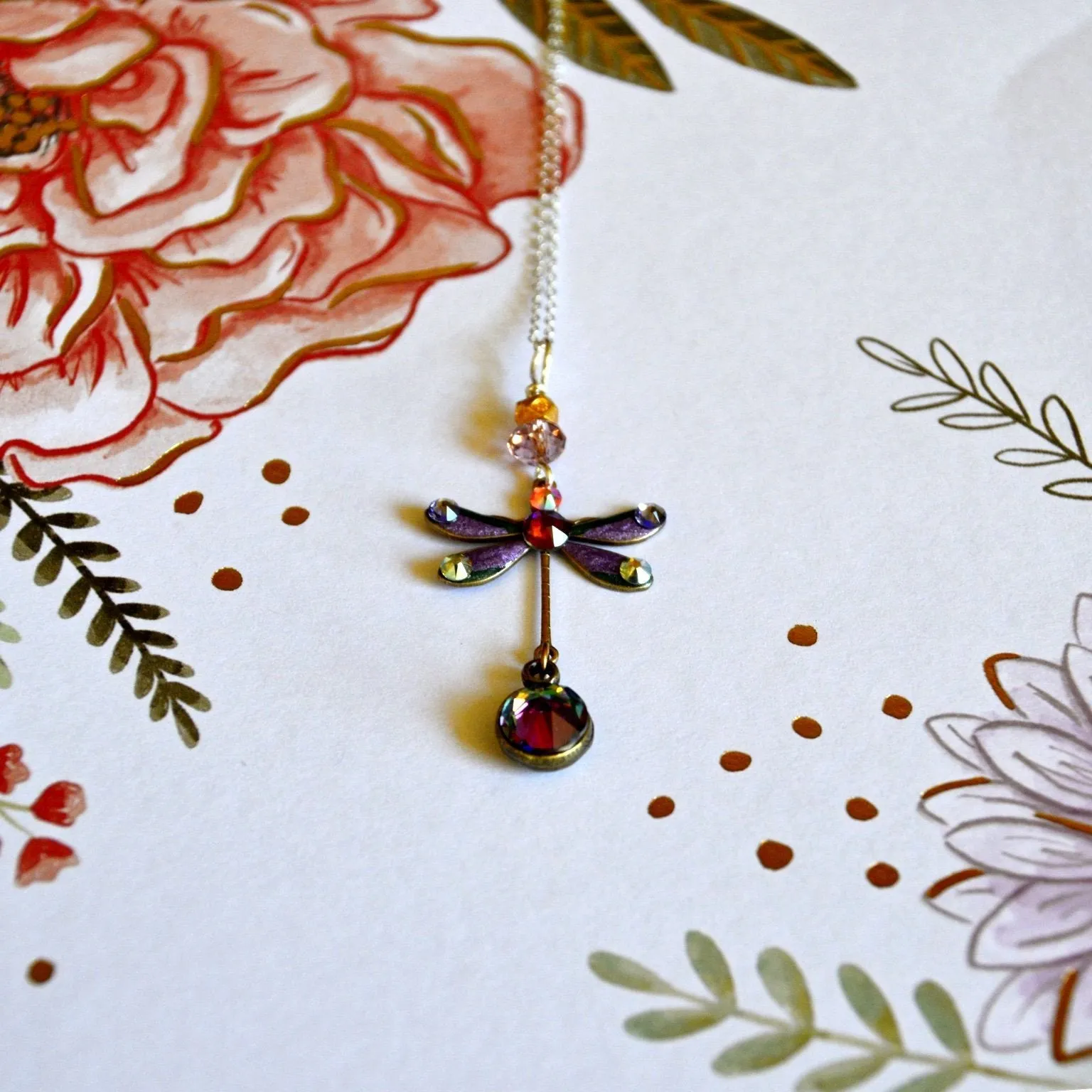 Dazzling Dragonfly Pendant