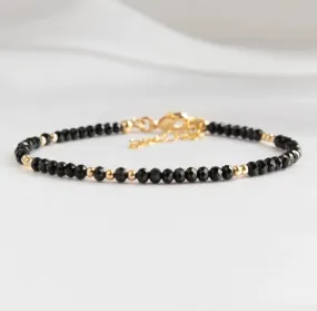 Delicate Black Spinel Bracelet