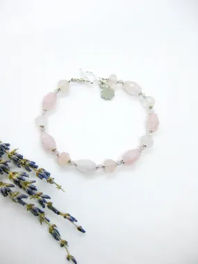 Delphine II: Rose Quartz Bracelet - b343