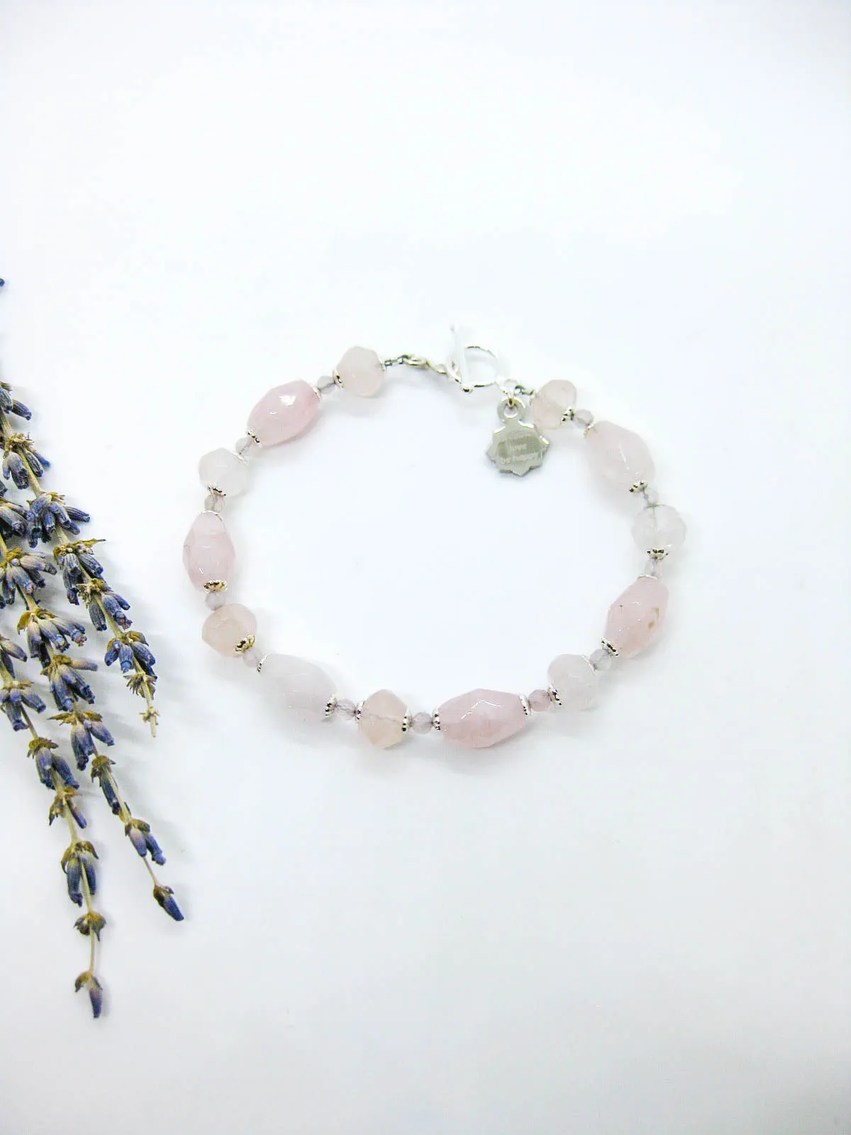 Delphine II: Rose Quartz Bracelet - b343