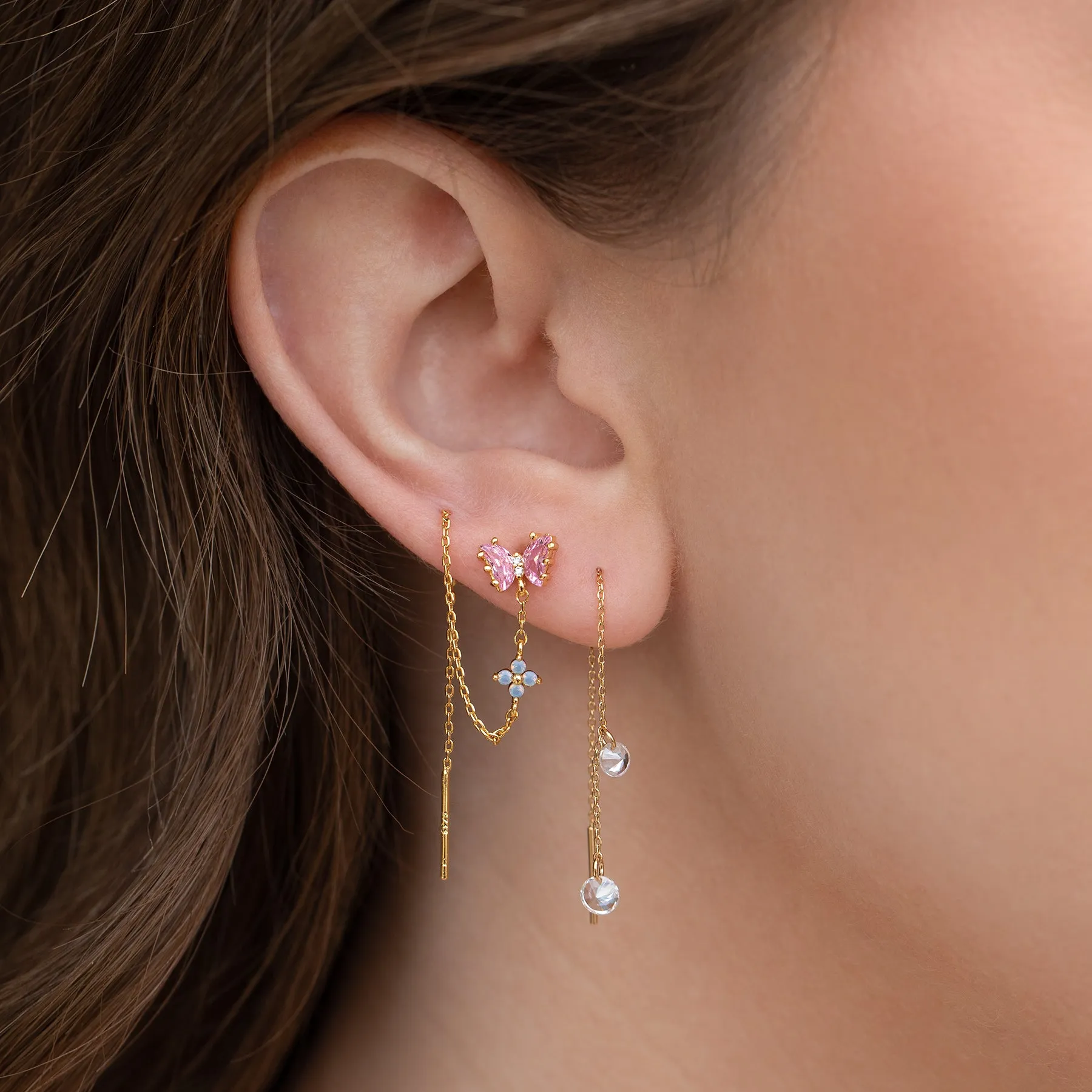 Dewdrop Threader Earrings