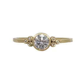 Diamond Flourish Ring in 18k Gold by Ananda Khalsa