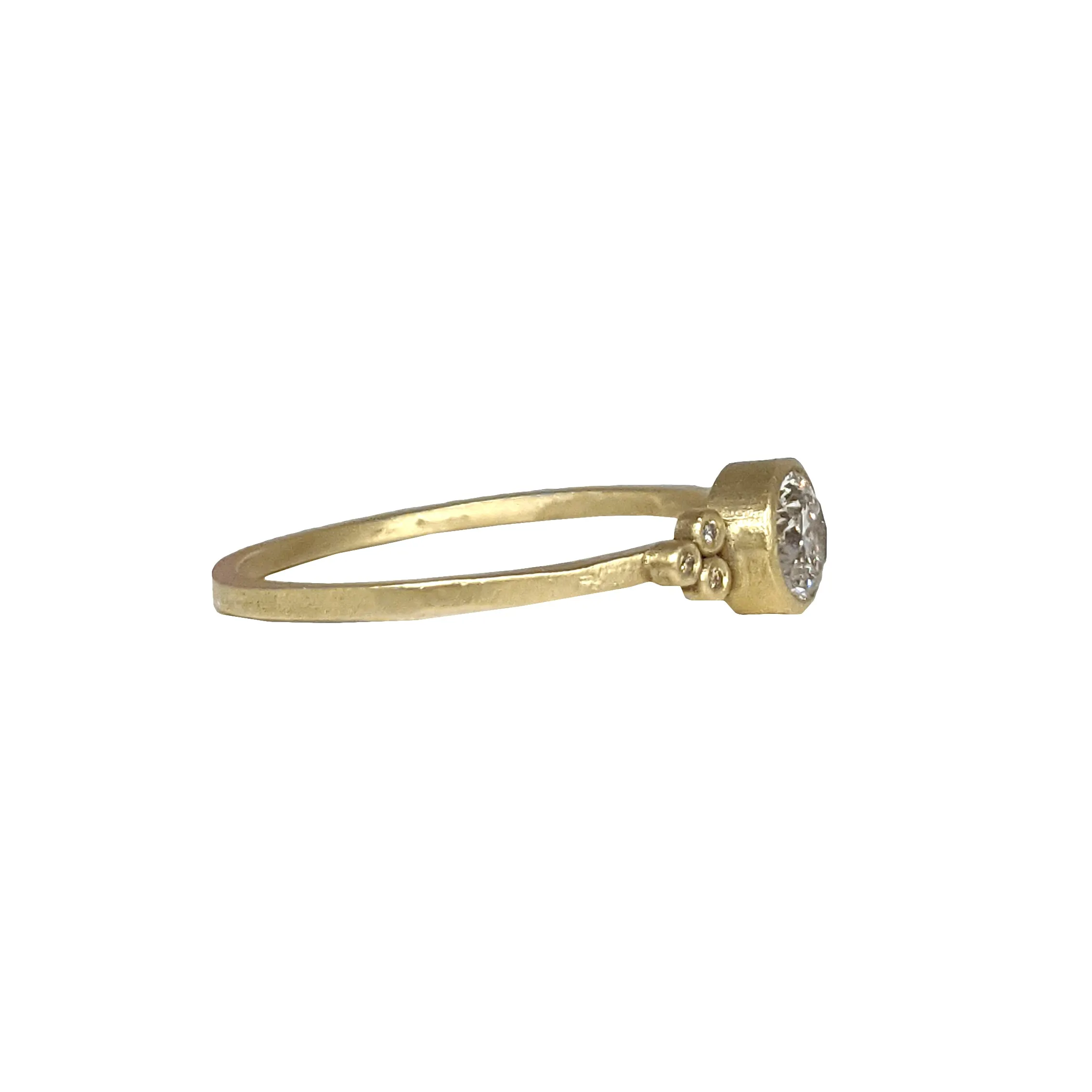 Diamond Flourish Ring in 18k Gold by Ananda Khalsa