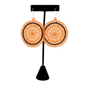 Duara Beaded Orange Earrings