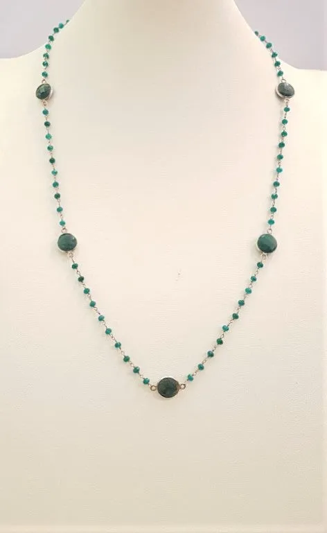 Emerald Station Necklace