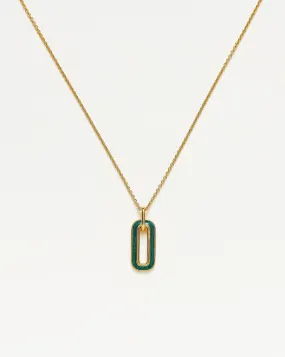 Enamel Haze Ovate Pendant Necklace