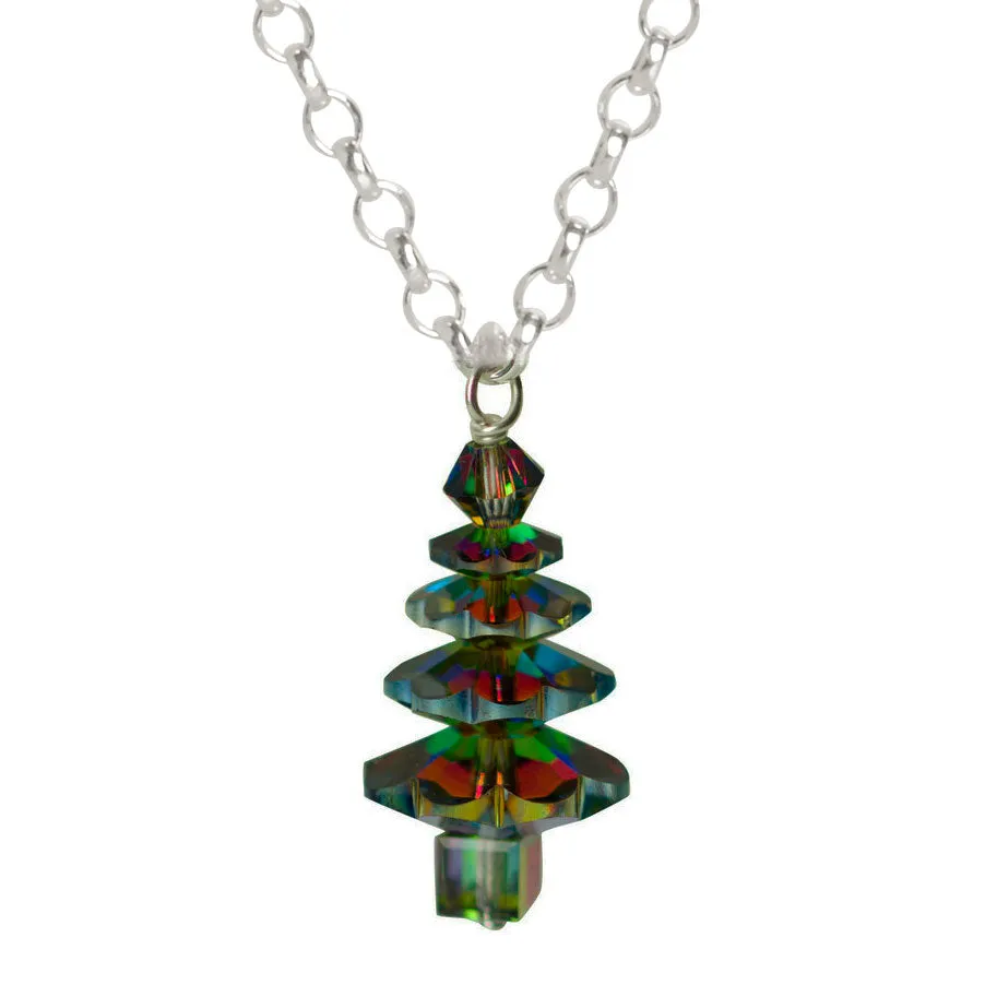 Evergreen Crystal Tree Necklace - MEDIUM