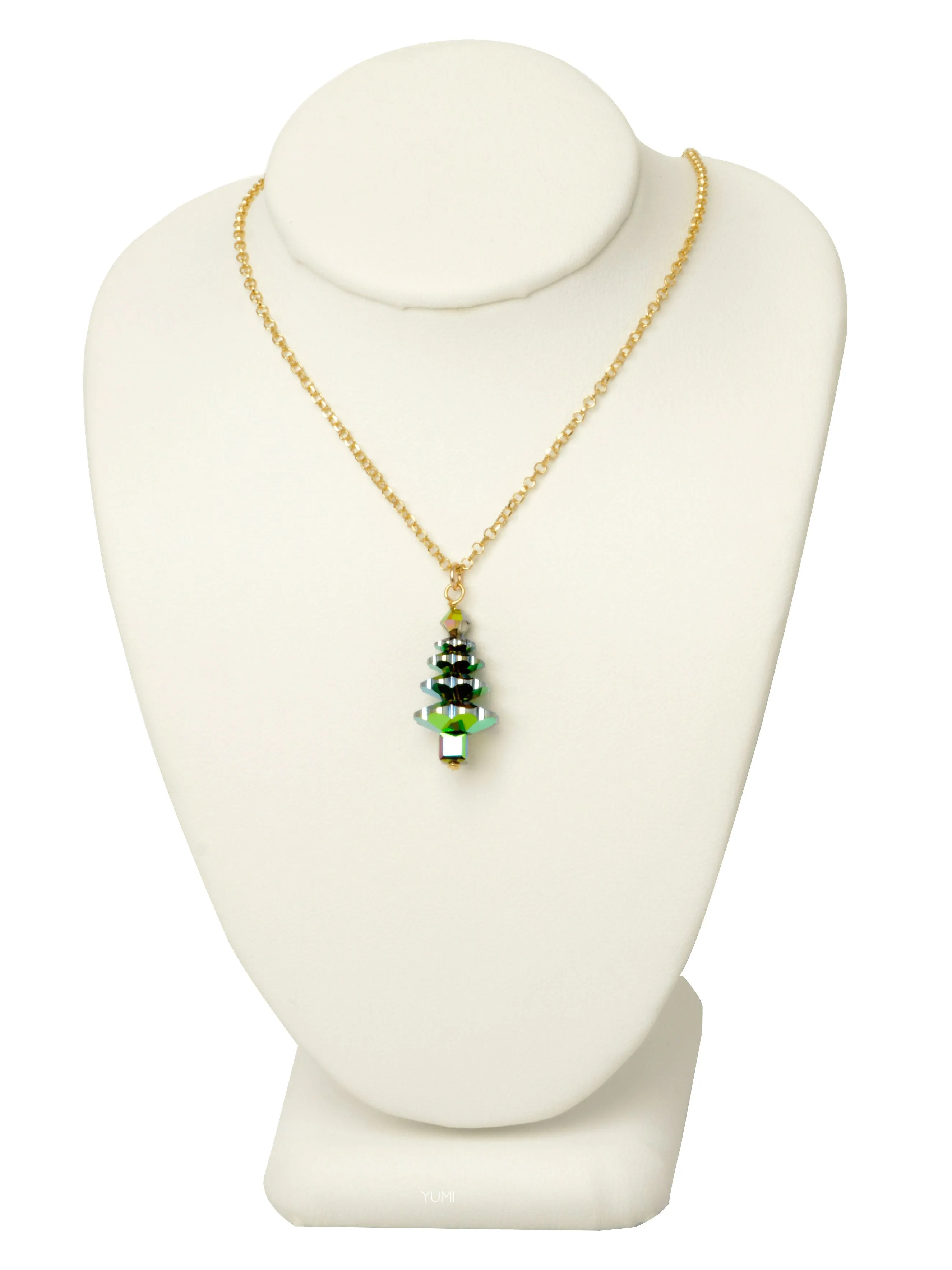 Evergreen Crystal Tree Necklace - MEDIUM