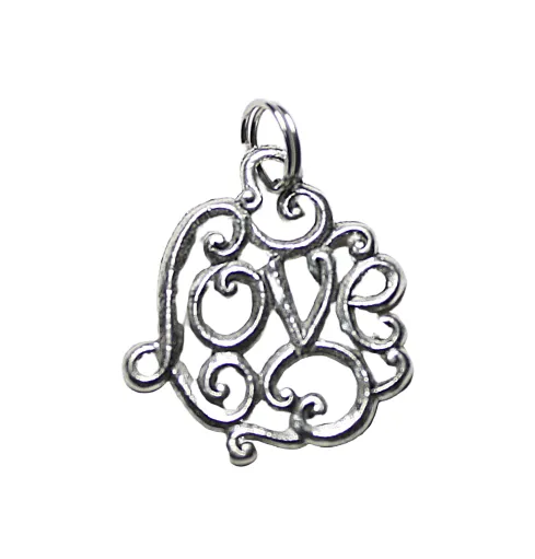 Filigree Love Charm Pendant