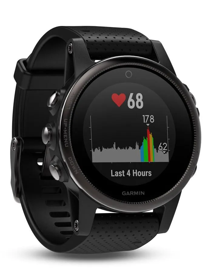 Garmin Fenix 5S Sapphire Multisport Smartwatch - Black - GPS - Wi-Fi Enabled