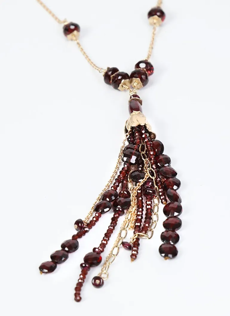 Garnet and Gold Necklace